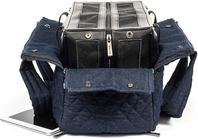 Shell Tote (ONLY for USE Interchangeable Base Pet Carrier, Quilted Denim Blue)