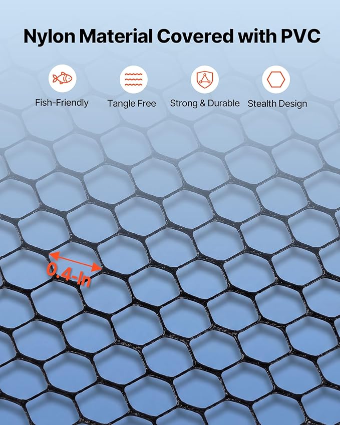 VEVOR Fishing Net, Landing Nets with Telescopic Handle Lightweight and Stronger Fish Gear, Durable and Fish-Friendly, for Kayak, Boat, Bank, Pond