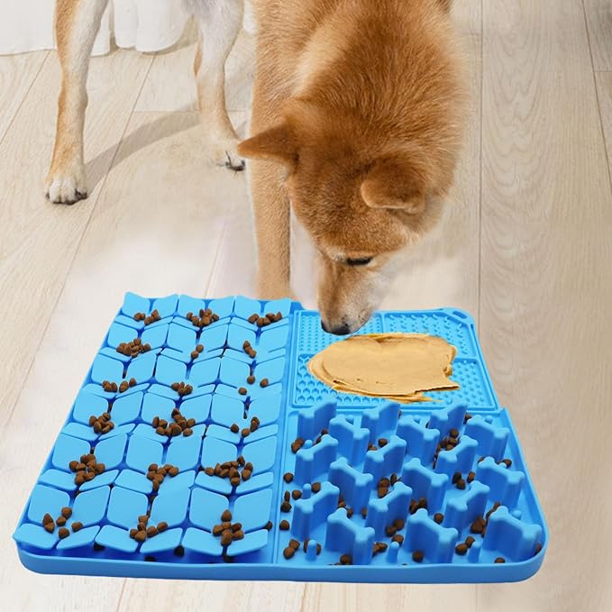 Silicone Snuffle Mat for Dog,Slow Feeder Lick Mat with Suction Cups for Slow Eating Snuffle Mat for Medium Dogs,Silicone Slow Feeder Lick Mat for Dogs Slow Eating
