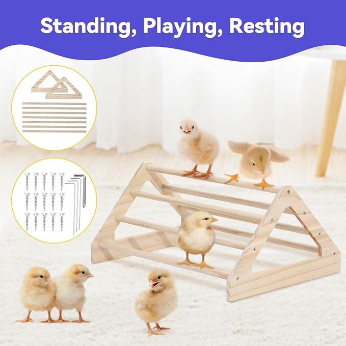 Pawaboo Chick Brooder Box for Chick Starter Kit, Brooder Pen/Chicken Supplies Brooders Box with Chicks Perch Brooding Up to 15 Chicks, Duck and Quail, Black