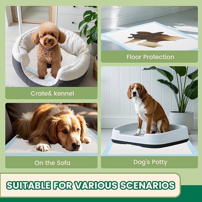 IMMCUTE 50 Count Puppy Pads, 30"x28" Extra Large Dog Pee Pads – 7-Layer Thick & Tear-Resistant, Super Absorbent, Leakproof, Quick-Dry, Disposable Training Pads for Dogs & Cats