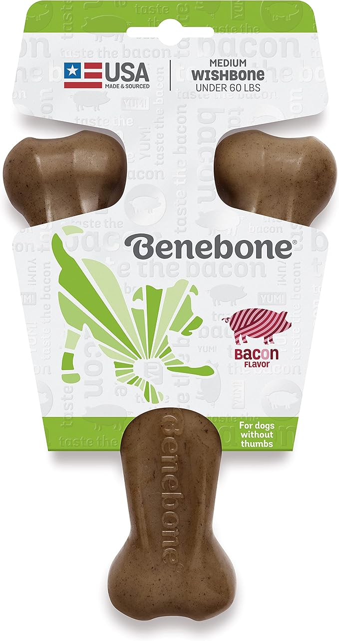 Outward Hound Hide A Squirrel Plush Dog Toy Puzzle (Large) and Benebone Wishbone Durable Dog Chew Toy (Medium)