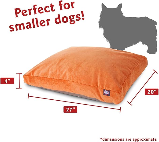 Orange Villa Collection Small Rectangle Pet Dog Bed