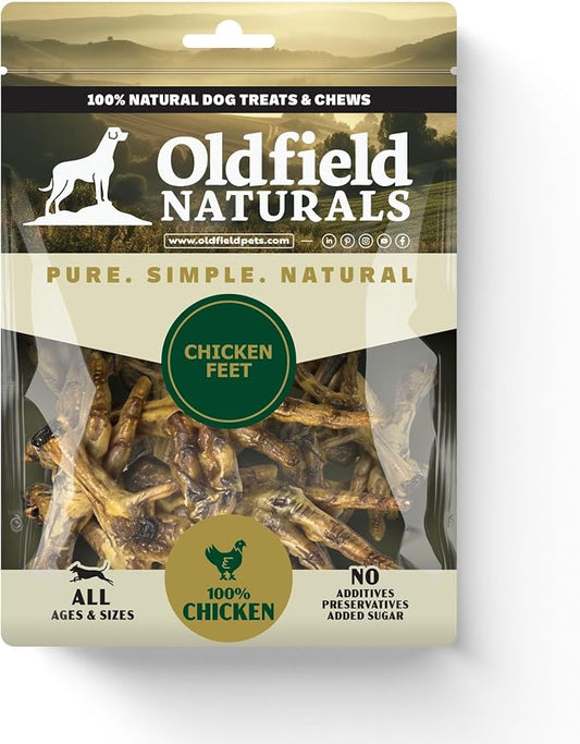 Chicken Feet Dog Treats, Dehydrated Chicken Feet for Dogs, Single Ingredient High Protein Chicken Chews, Crunchy Natural Dog Snacks for Small Medium Large Dogs, 10 Pcs Bag