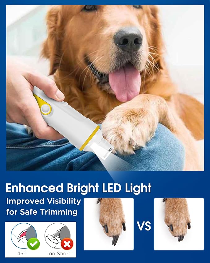 FURBONA Upgraded Dog Paw Trimmer and Dog Nail Grinder Bundle