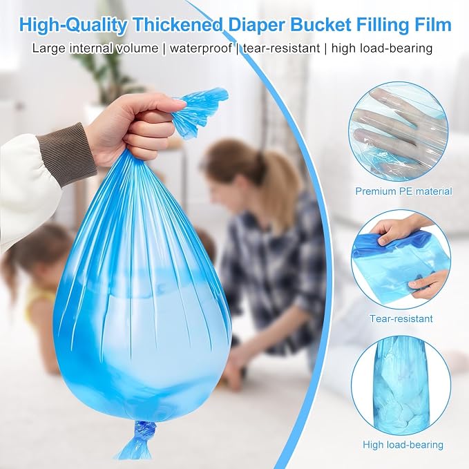 Cat Litter Refill Bags, Diaper Refills, Excellent Sealing and Toughness Compatible With all Cat Refill Bags and Diaper Refills With 12 Pack Refill
