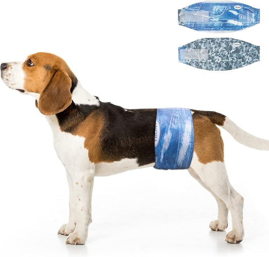 Dono Dog Diapers Male Disposable Male Dog Wraps, Wider Doggie Puppy Diapers Male Belly Bands, Super Absorbent, Leak-Proof Fit, Excitable Urination, Incontinence, Small 48ct