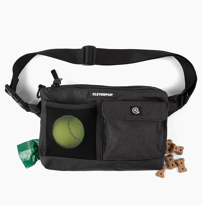 Cleverpup Training Sling & Snackpack Double Insulated Treat Pouch in Graphite