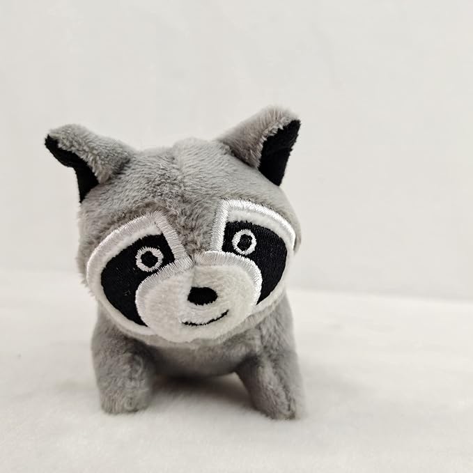 Glow Pups Hide and Seek Dog Toy, Interactive Plush Raccoon in Tree Burrow, Squeaky Woodland Style Dog Toys for Small Dogs, Mental Stimulation, Medium Size Tree with 4 Raccoon