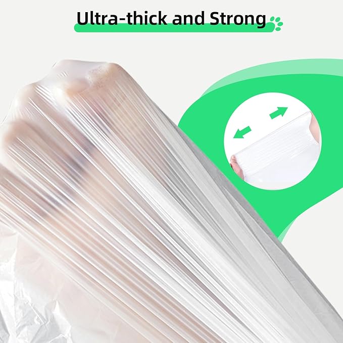 105 Count Automatic Litter Box Bags Liners Compatible with Litter Box Robot 4/5/3, Thick Self-cleaning Cat Litter Box Liners refill with Drawstring Heavy Duty 10-12 Gallons of Capacity