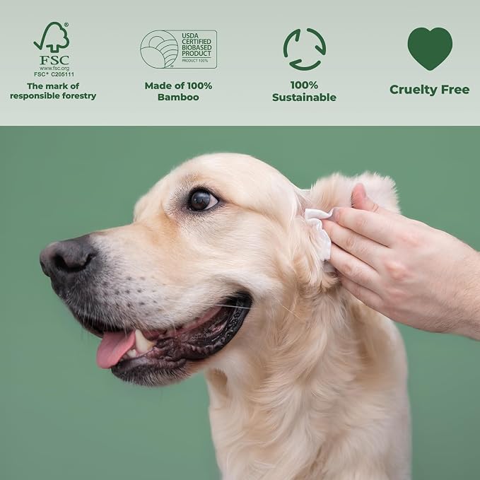 ATIFBOP Dog Wipes for Paws and Butt, Hypoallergenic Pet Grooming Wipes, 400 Wipes for Cleaning & Grooming Moisturizing Coconut, Aluminum Moisture-Lock Seal