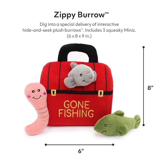 ZippyPaws Burrow - Interactive Dog Toys for Boredom - Hide & Seek, Squeaky Plush Puzzles for Small & Medium Dogs