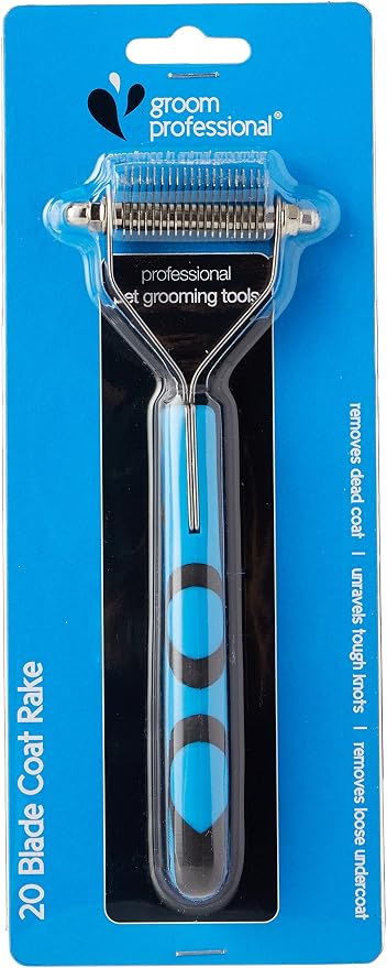 GROOM PROFESSIONAL 20 Tooth Coat Rake, Extra Fine