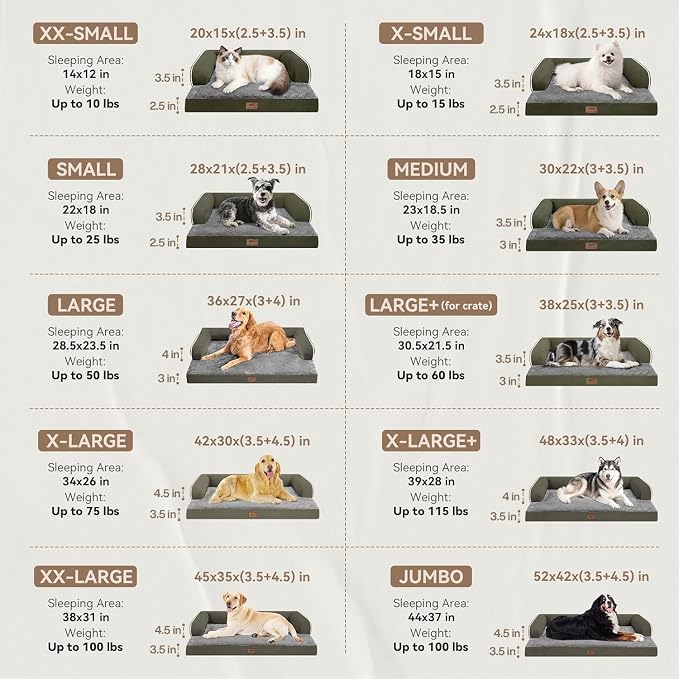 Small Dog Bed and Cat Sofa Waterproof Orthopedic Dog Beds for Small Dogs Cat Bed Comfy Pet Couch Sofa Beds with Washable Removable Cover & Non-Slip Bottom