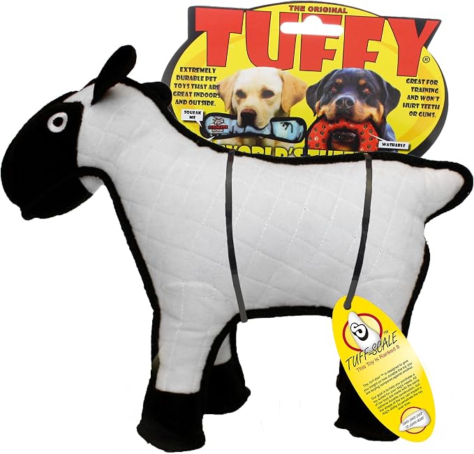 TUFFY® : Sheep Dog Toy: Ultra Durable Plush Toy with Multiple Layers & Reinforced Seams, Washable and Floats, Original Construction