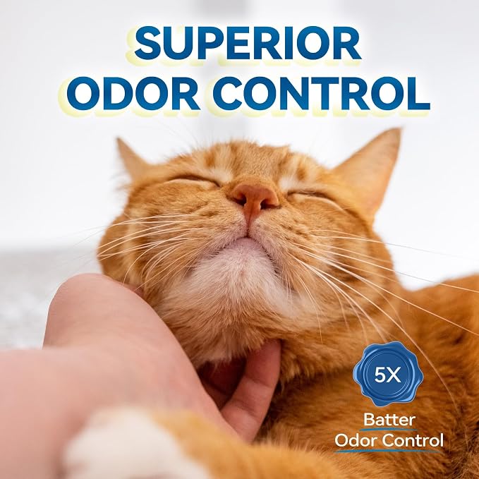 Made4Pets Cat Litter Crystals, Non Clumping Cat Litter Odor Control Kitty Litter Non Clumping No scooping Low Dust, Low Tracking, Lightweight, Dehydrates Waste,– 25.8 lbs (6 x 4.3 lb Packs)