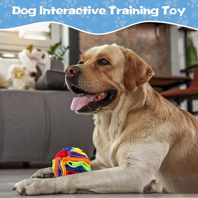 3 Pcs Snuffle Ball for Dogs Stress Relief Interactive Dog Snuffle Ball Toys Dog Foraging Mat Pet Snuffles Balls Toy Dogs Treat Ball Pad Pet Puzzle Toys for Anxiety Relief Enhance Sniffing