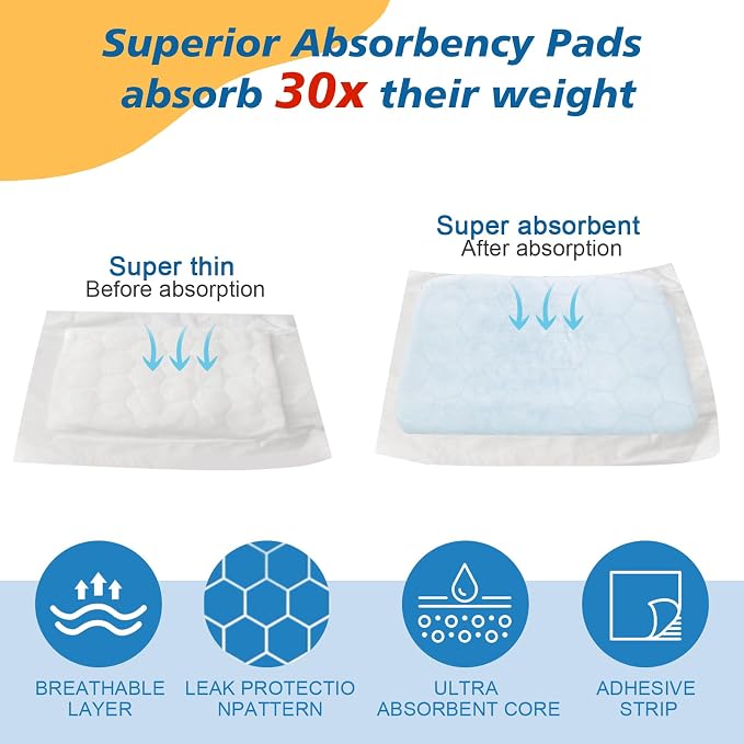 Dog Diaper Liners （Regular 200 Count） Absorbent and Super Soft Dog Diaper Booster Pads for Female Dog Diapers or Male Dog Belly Bands
