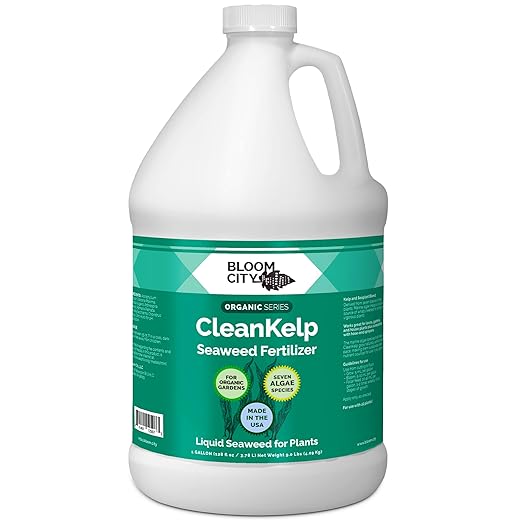 Bloom City Seaweed and Kelp Fertilizer – Liquid Seaweed Supplement for Stronger Roots, Faster Growth & Improved Stress Tolerance, 1 Gallon