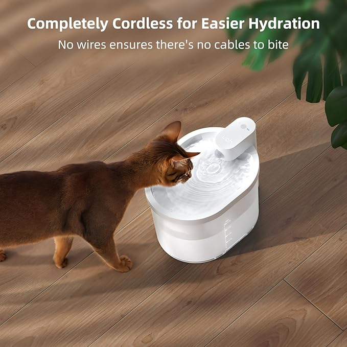 uahpet Cat Water Fountain+4 Pack Replacement Filters & 8 Pack Replacement Filter Sponges