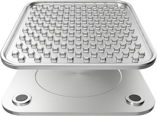 Double Wall Stainless Steel Lick Mat for Dogs & Cats - Chew Proof & Whisker Friendly, Non-Slip Base, for Calm Feeding & Anxiety Relief - Dishwasher Safe Slow Feeder Pad [1Pack]