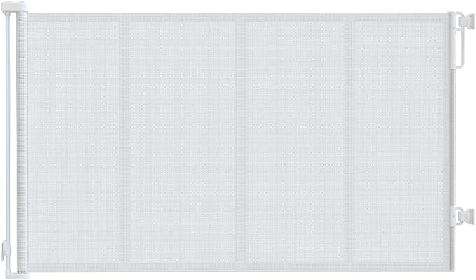 42'' Extra Tall Retractable Baby Gates with Reinforced Strip, Mesh Saftey Gate for Pets, 71'' Wide Retractable Gate, Anti-Escape Tall Dog Gates, No Drilling, Retractable Gate for Indoor/Outdoor