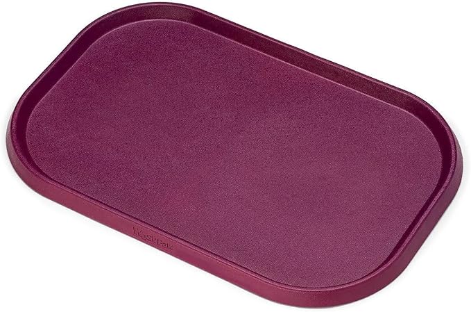 West Paw Seaflex Doggie Placemat – Less Mess Placemats for Dogs, Cats, Pets for Quiet Feeding – Eco-Friendly – Dishwasher Safe, Non-Toxic, Non-Slip – Raised Edges to Hold Dog Bowls, Tropic Red