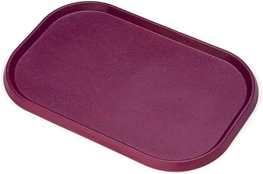 West Paw Seaflex Doggie Placemat – Less Mess Placemats for Dogs, Cats, Pets for Quiet Feeding – Eco-Friendly – Dishwasher Safe, Non-Toxic, Non-Slip – Raised Edges to Hold Dog Bowls, Tropic Red