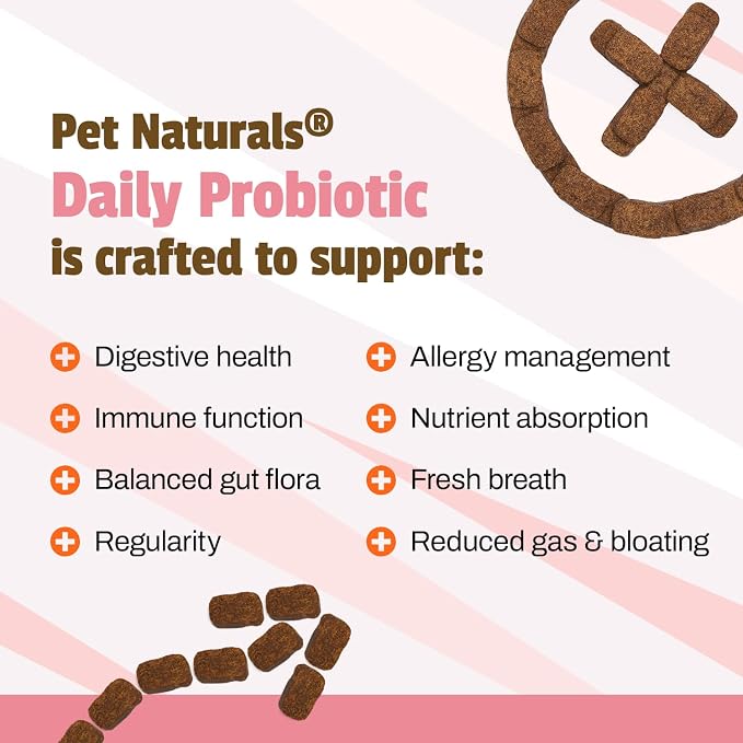 Pet Naturals Daily Probiotic Soft Chews for Dogs, Digestive and Immune Support Supplement, 1 Billion CFU Per Chew, Duck, 160 Count (Pack of 2)