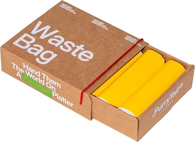 Furrytail Cat Litter Box Liners Drawstring Waste Bags, Thickened Tear-Resistant Receptacle Bags for Automatic Litter Box,Heavy Duty Trash Bags, 80 Count
