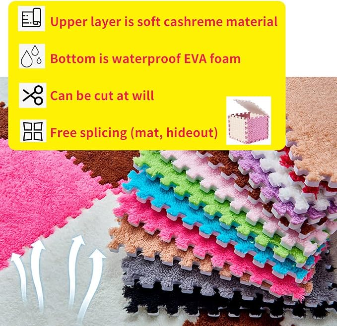 Oncpcare 10Pcs 11” x 11” Guinea Pig Pads Washable, Reusable Guinea Pig Fleece Cage Liners, Soft Warm Rabbit Sleep Mat Blanket Bed (Beige)