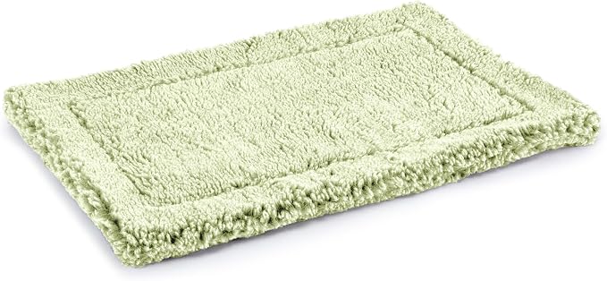 PELZIN Stoutwool Indestructible Dog Bed - Fluffy Chew Proof Dog Crate Pad - Tough Kennel Pad for Aggressive Chewers - Washable, Ideal for Jumbo Breeds & Fits 54-Inch Crate - 53"x35", Gleam