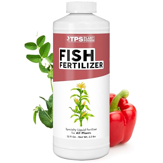 Fish Fertilizer – Liquid Fish Supplement for Lush Growth, Deep Green Leaves & Strong Roots, 32 oz