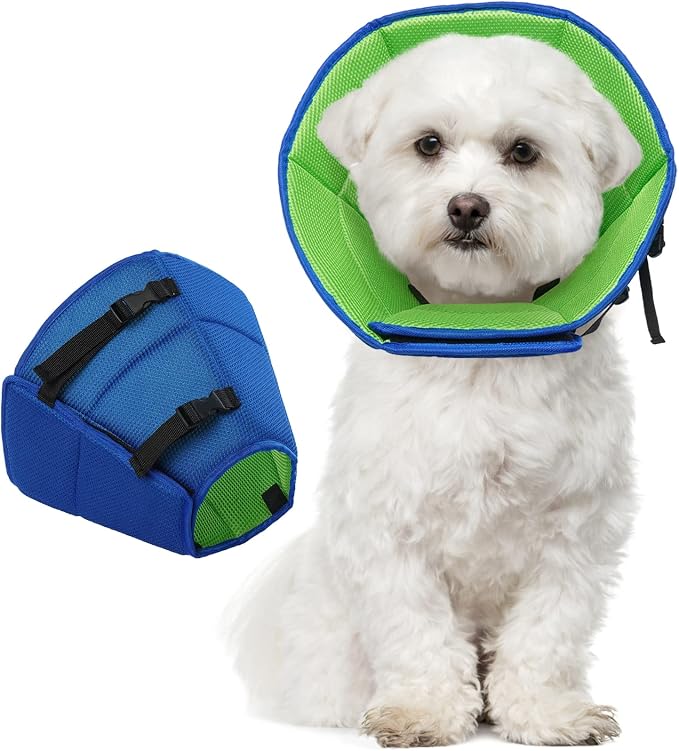 Dog Cone Collar After Surgery, Soft Cone for Small Dogs to Stop Licking, Adjustable Elizabethan Collar for Dogs, Lightweight Breathable Dog Recovery Cones for Wound Healing & Hot Spots