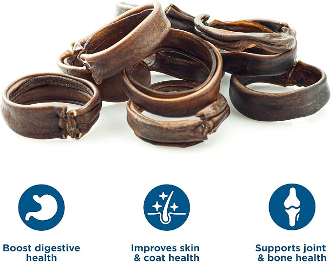 Best Bully Sticks Puppy Teething Rings - Single Ingredient Natural Collagen Puppy Chews for Teething - Bones for Small Dogs - Enrichment, Mental Stimulation, 20 Count