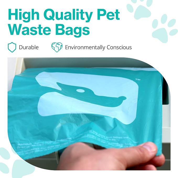 PawPail Scented Dog Poop Bags Refill with Carbon Filter - 1 Roll of 150 XL Dog Waste Bags with Poop Filter - Mild Floral Scent, Leakproof, & Durable - For Pet Waste Station