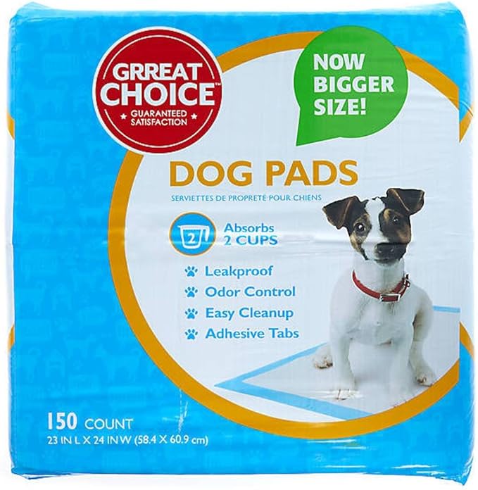Grreat Choice Dog Pads - 150 Count - 2 Pack