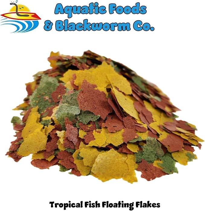 Tropical Fish Flakes, Mix of Krill, Color Enhancing, Spirulina Flakes for Cichlids, Angels, Tetras, Guppies, All Tropical Fish...WL…5-lbs Poly Bag