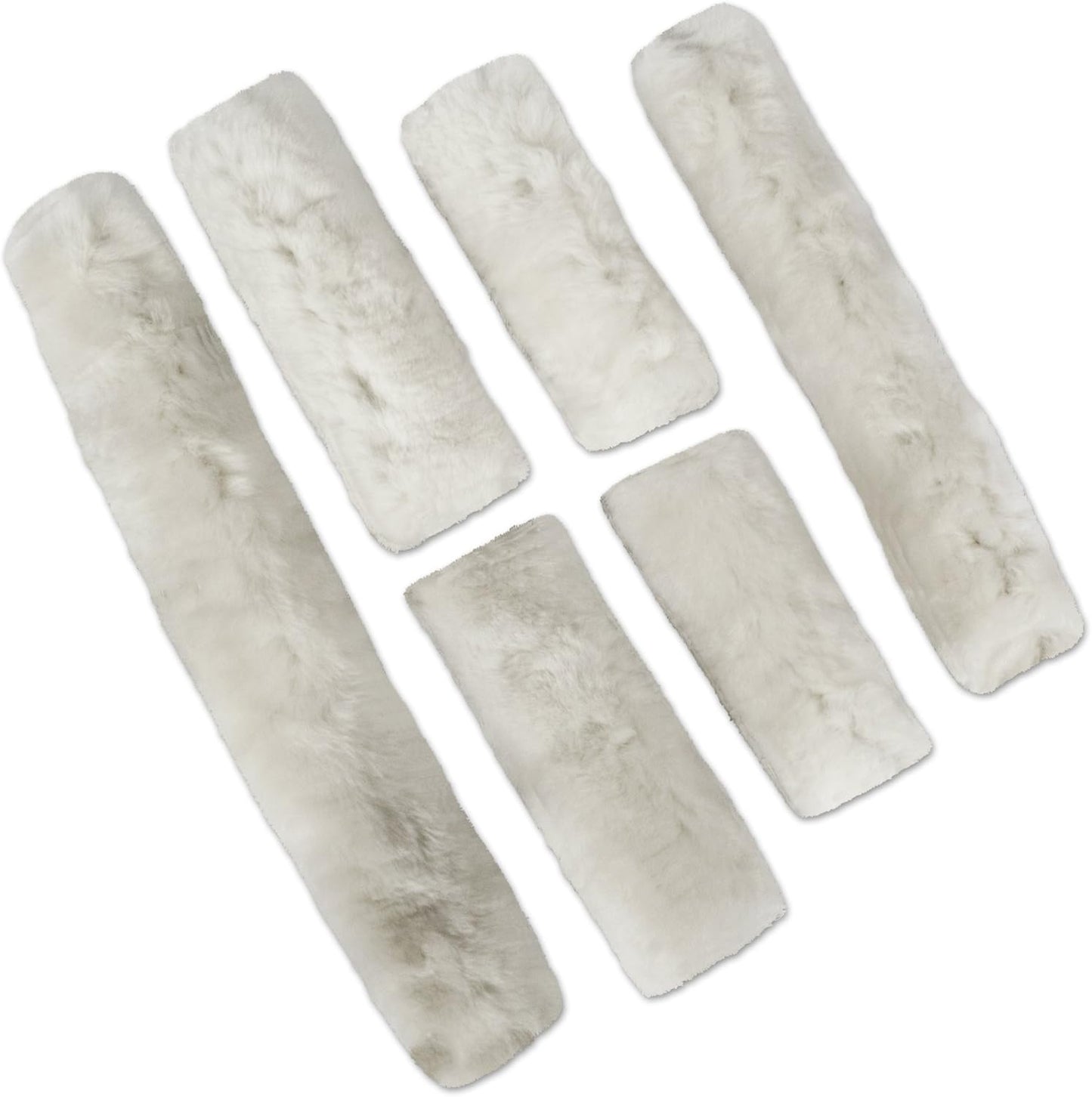 ECP Equine Comfort Products Merino Sheepskin Halter Fleece Set for Horses, 100% Natural Wool, Chafe Protection, Breathable Relief & Cushioned Comfort, Machine Washable, 6-Piece Set