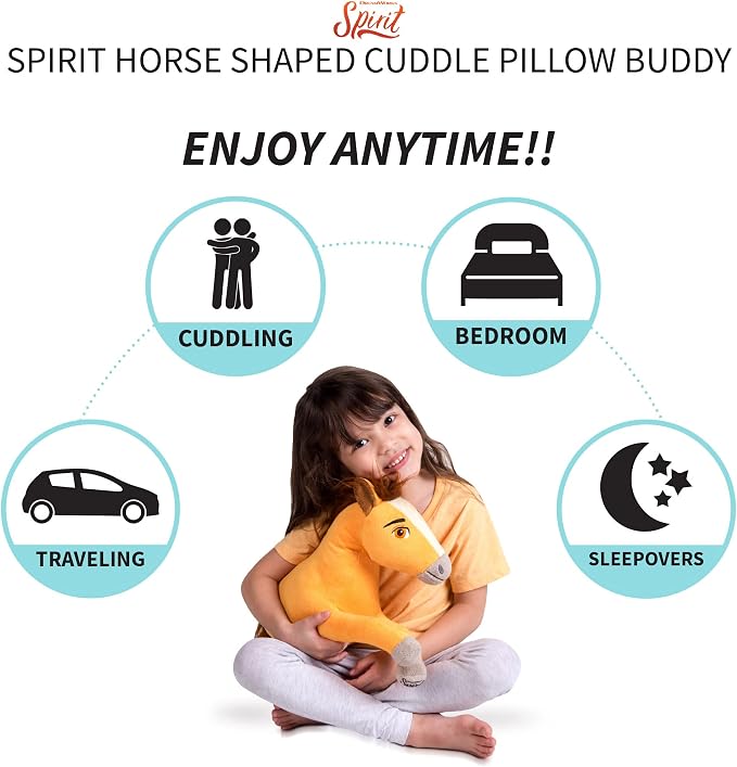 Franco Kids Bedding Super Soft Plush Cuddle Pillow Buddy, One Size, Spirit Riding Free Horse