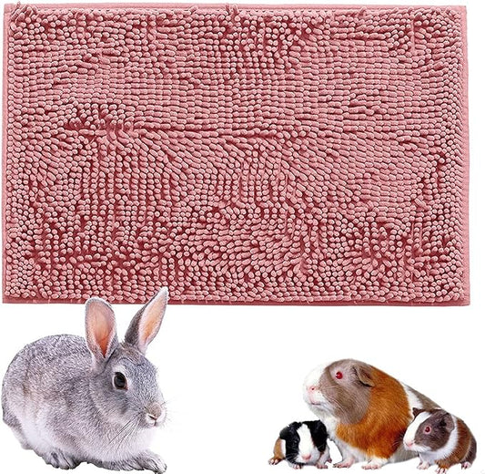 Oncpcare Long Plush Bunny Rabbit Guinea Pig Bed, Winter Warm Bunny Blanket for Rabbits, Guinea Pig Cage Liners Washable Reusable