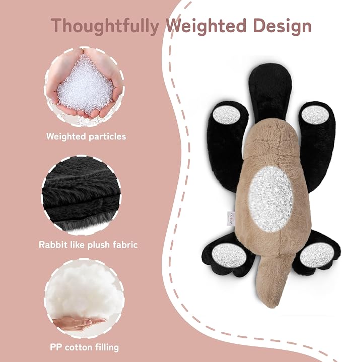 Niuniu Daddy 20" 3.3 lb Weighted Platypus Stuffed Animal for Adults Kids, Giant Large Soft Body Pillow Plush Toy for Sleeping Huggable, Gift for Everyday Comfort