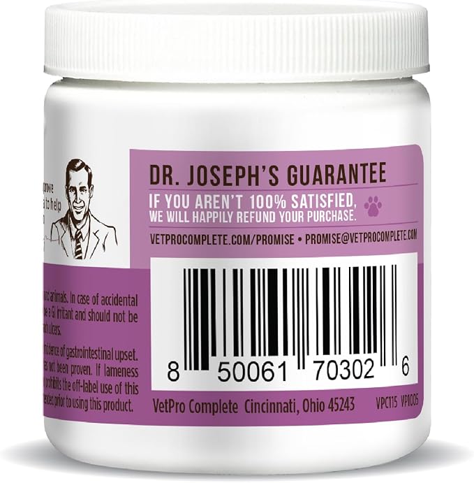 Dr. Joseph's VetPro Complete Dog Hip & Joint Wellness Supplement – High-Strength Glucosamine, MSM, Omega & Chondroitin Chews and Breeds – Vet Formulated Chicken Dog Treat - 60 Count