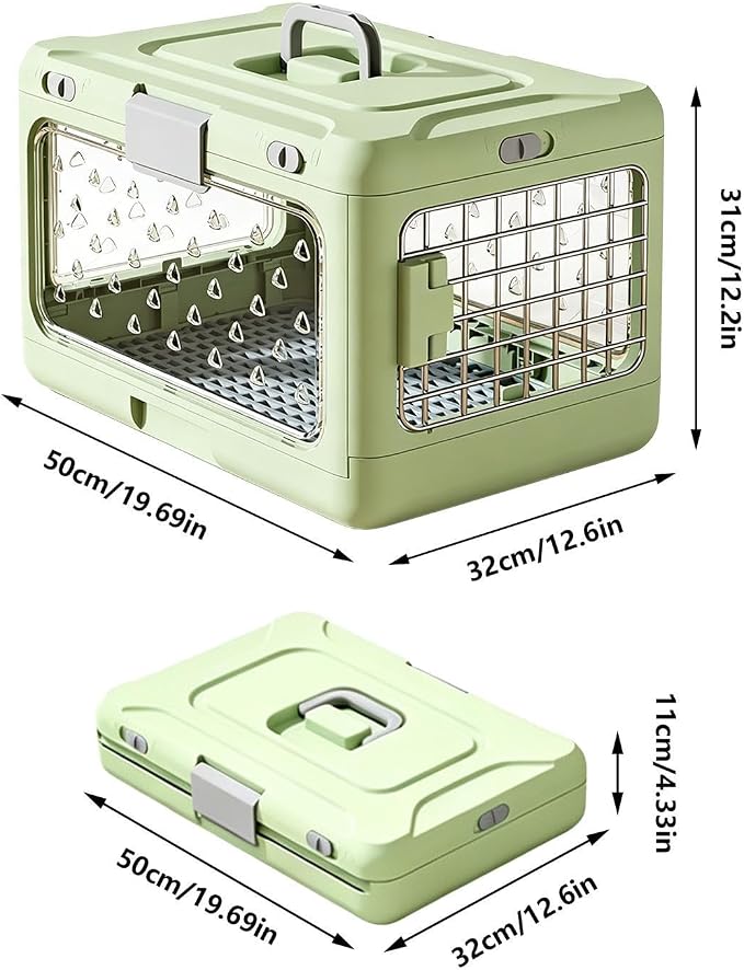 Genérico Canine Cage – Rigid Portable Foldable | Rigid Cat Carrier | Puppy Outings and Camping Outdoor Cycling Hiking Travel