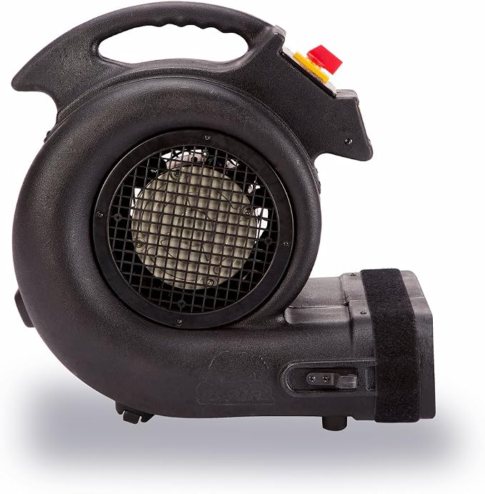 B-Air Grizzly Gp-1 1 HP 3550 CFM Air Grizzly Mover Carpet Dryer Floor Fan for Water Damage Restoration Equipment & Pet Cage Dryer Black