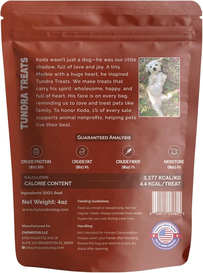 Freeze-Dried Dog Treats – Single Ingredient, High Protein, All-Natural (Beef)