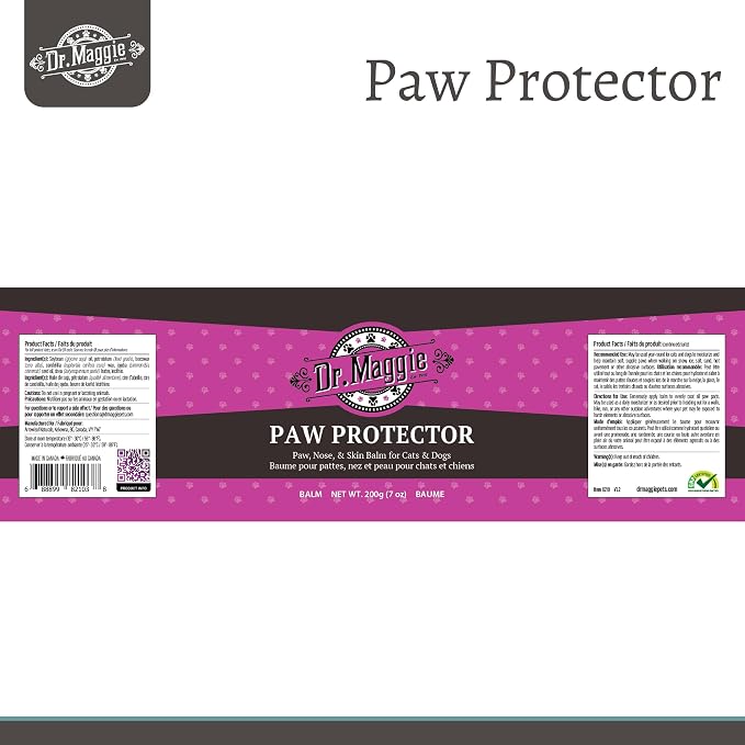 Dr. Maggie Paw Protector for Dogs and Cats | Ice, Snow, Salt, Chemicals, Hot Pavement | 200g