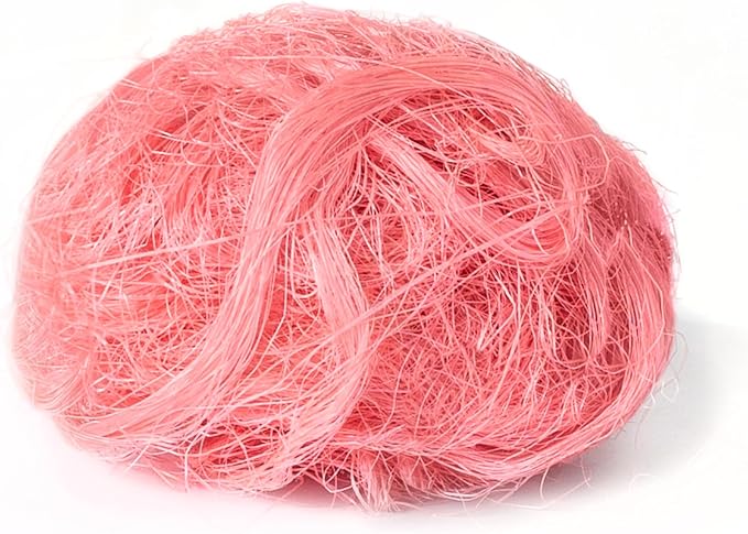 SuperMoss (29909) Natural Sisal Fiber Strands | Decorative Basket Filler, Gift Box Shred, Craft Twine & Vase Decor | Perfect for Cat Toys, Indoor Plants, and Floral Arrangements, 200 cu in, Pink