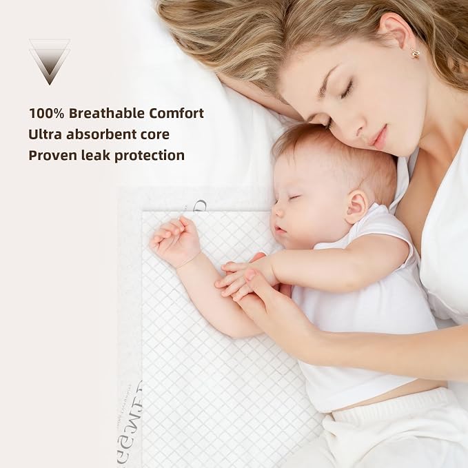 Heavy Duty Incontinence Underpads 36" x 36" 40 Count, Ultra Absorbent Disposable Bed Pads 130 Gram Tear-Resistant Chucks Pads for Adults, Kids, Elderly and Home Care
