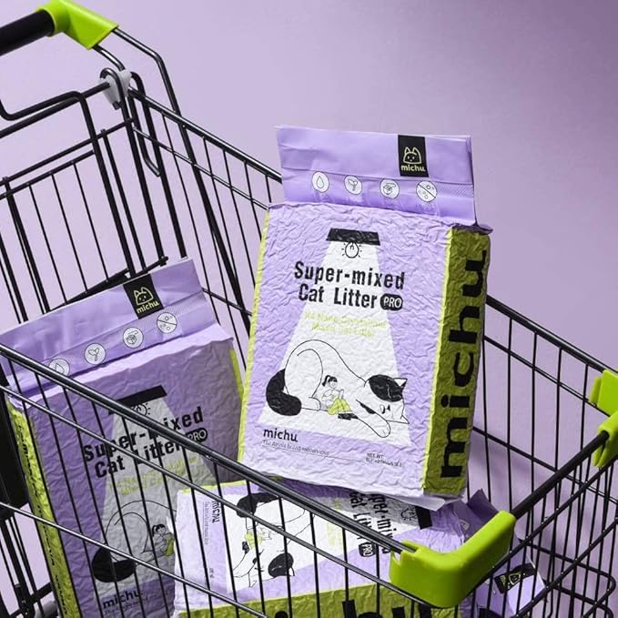 Michu Mixed Tofu Cat Litter, Heavy Duty Flushable Kitty Litter, 5.5Lb/88Oz Original 12 Pack